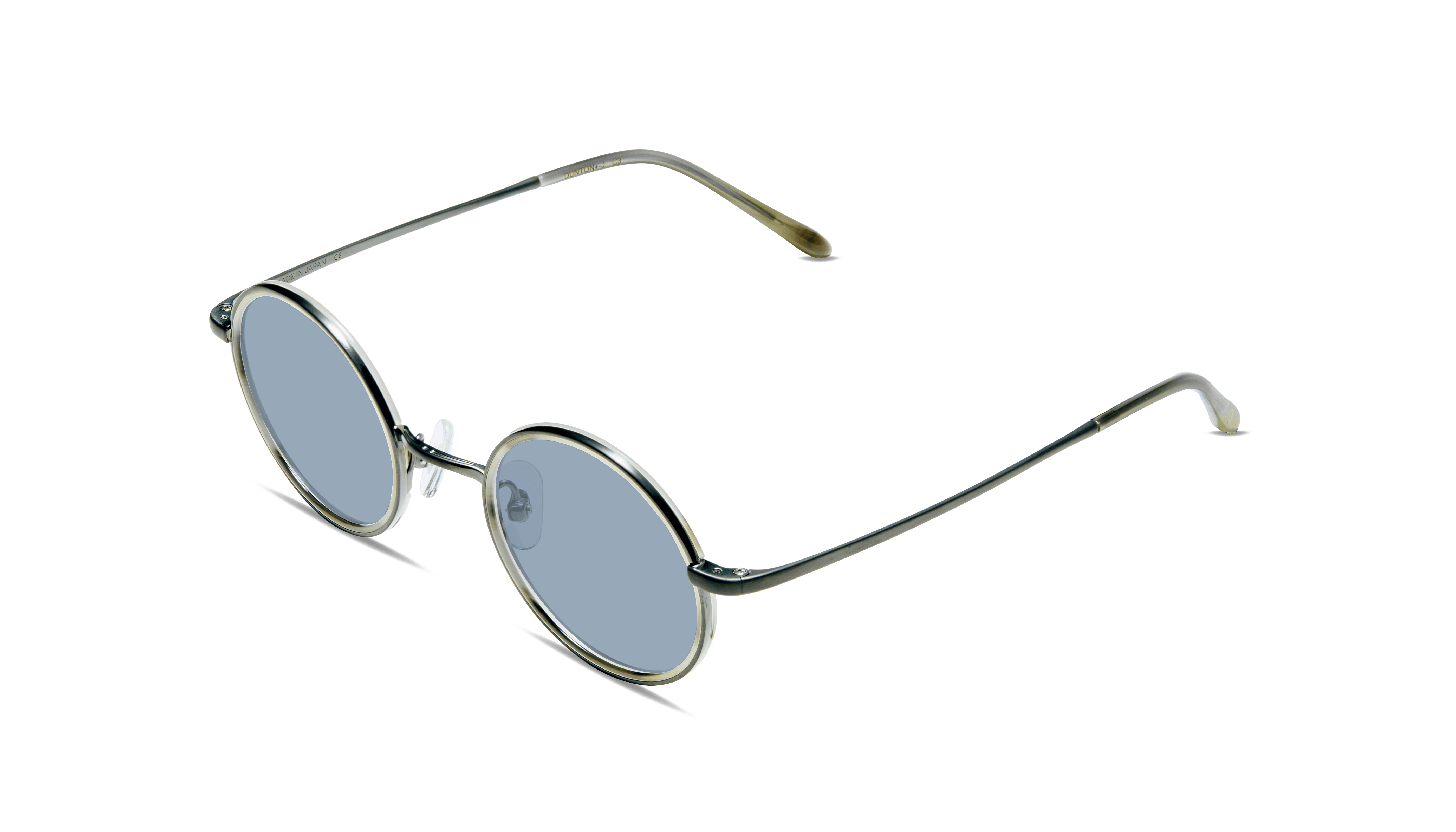 #color_Brushed Gun with Grey Horn Windsor with Slate Blue Lens