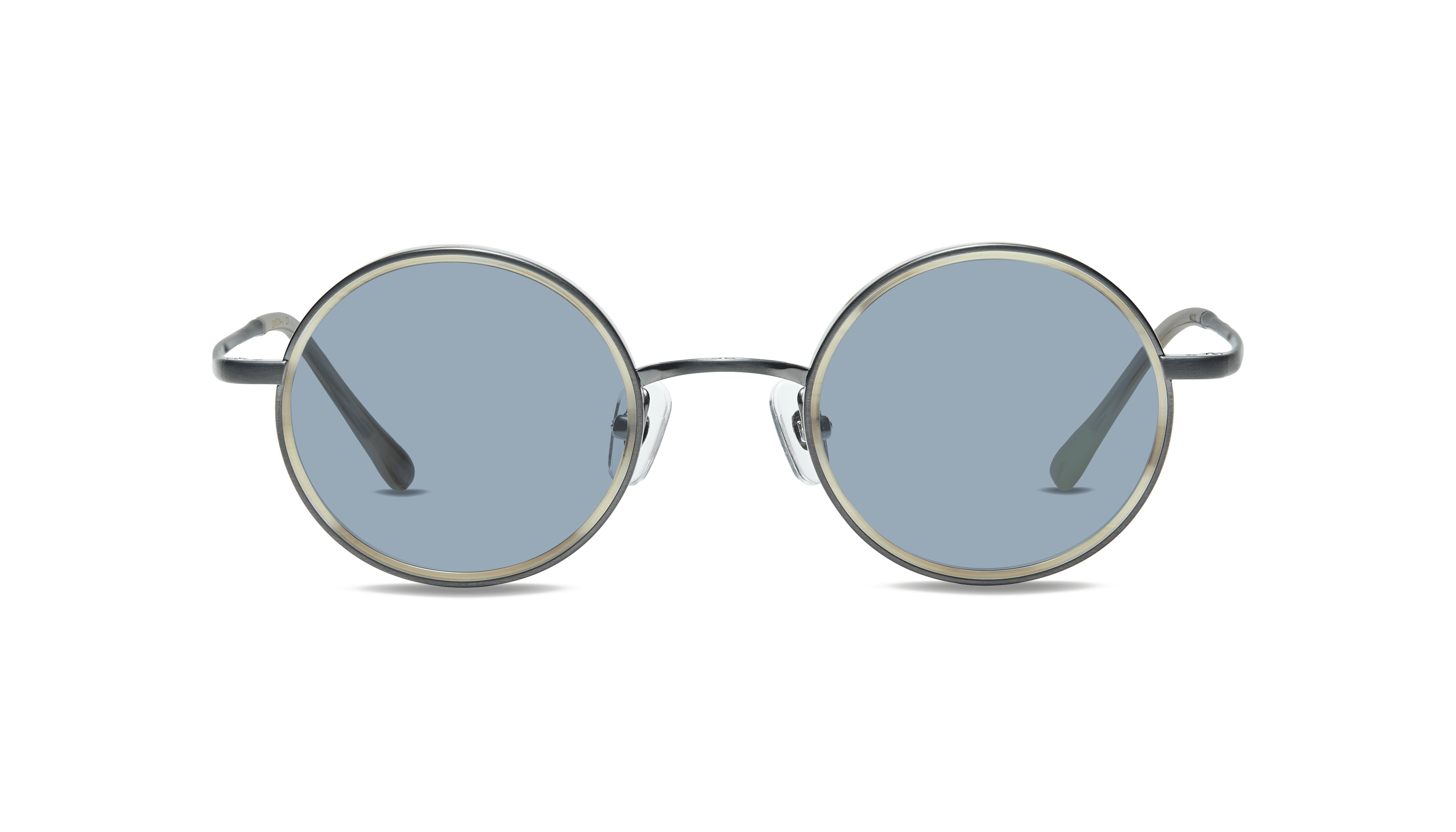 #color_Brushed Gun with Grey Horn Windsor with Slate Blue Lens