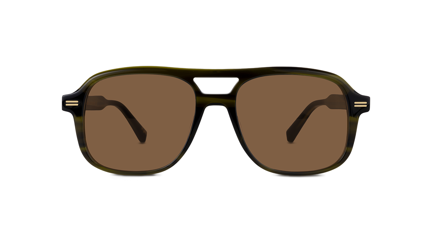 #color_Olive Horn with Classic Brown Lens