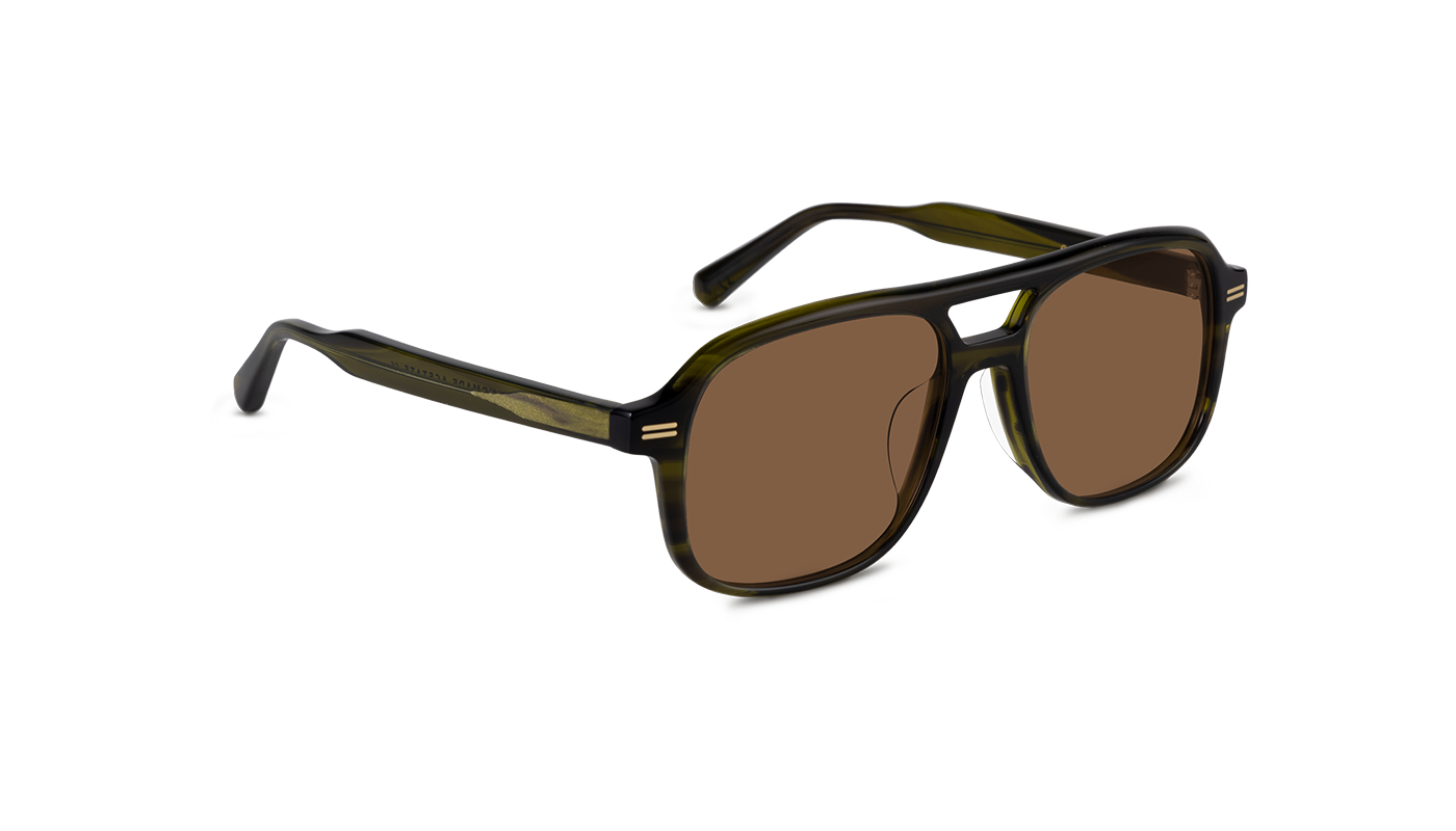 #color_Olive Horn with Classic Brown Lens