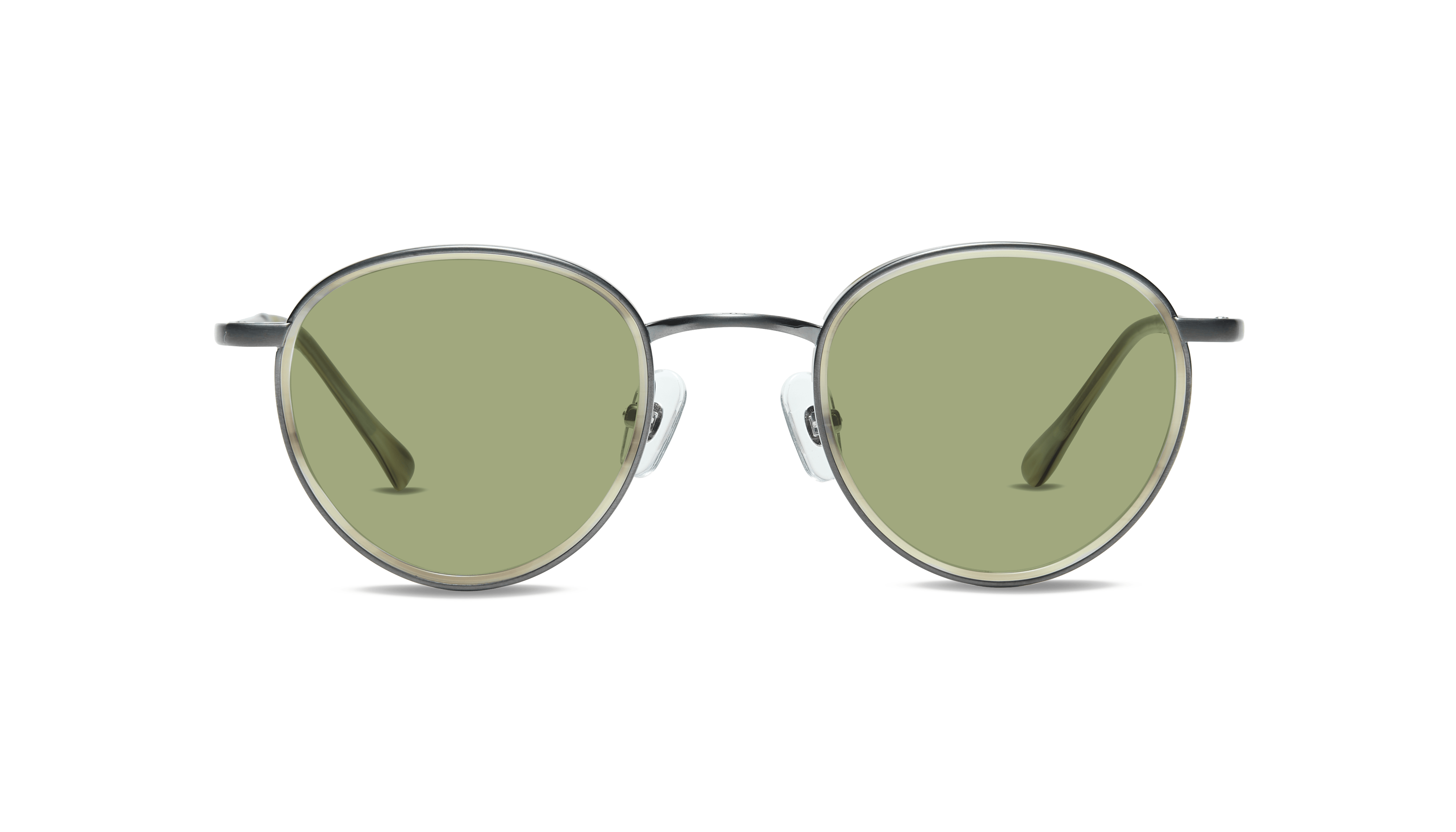 #color_Brushed Gun with Grey Horn Windsor with Light Green Lens