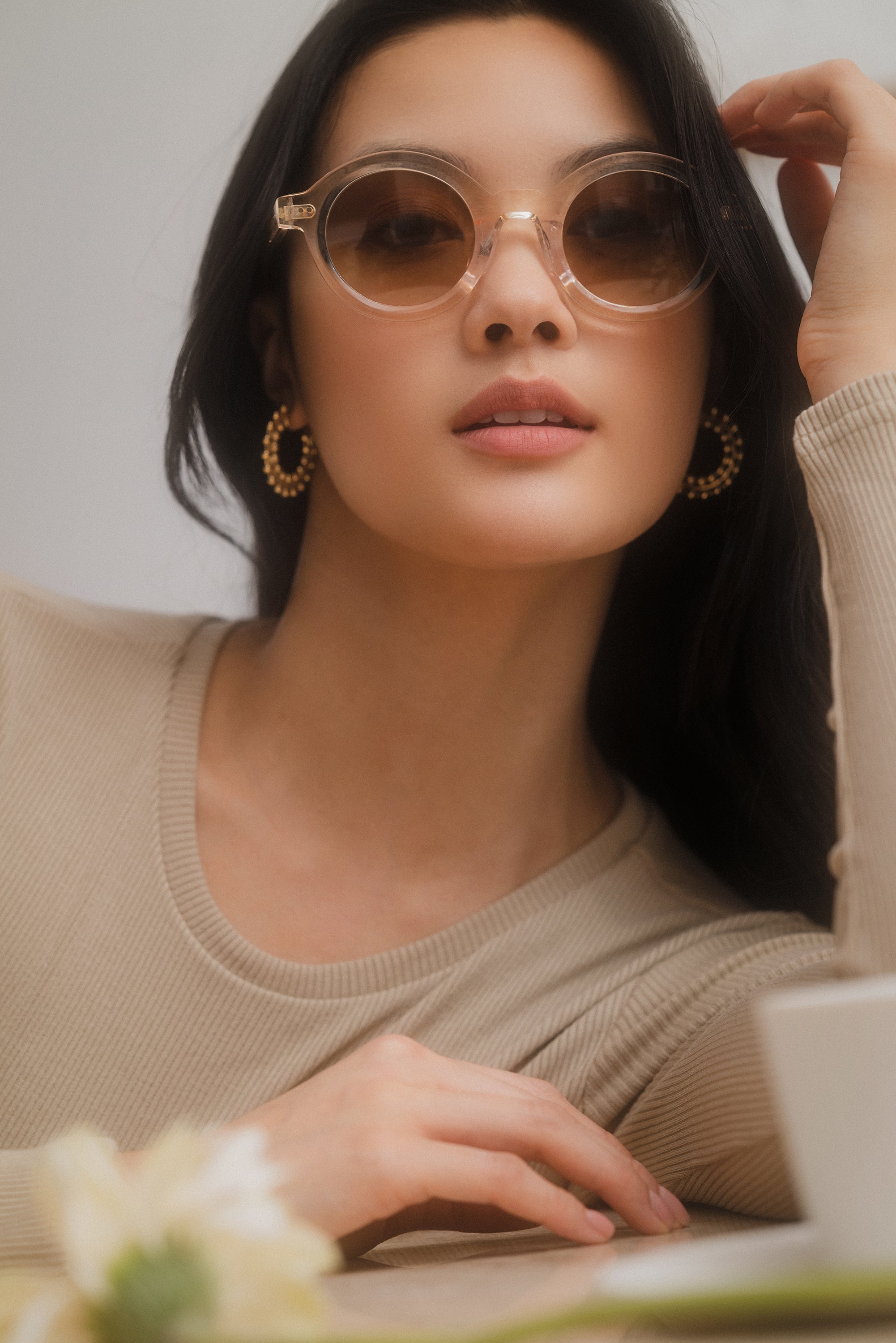 Champagne-Brown Gradient Lens
