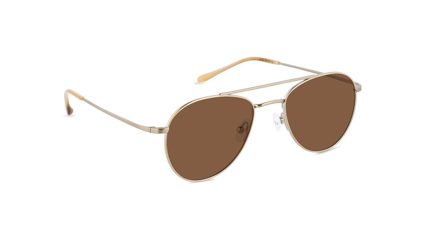 #color_Satin Gold with Classic Brown Lens