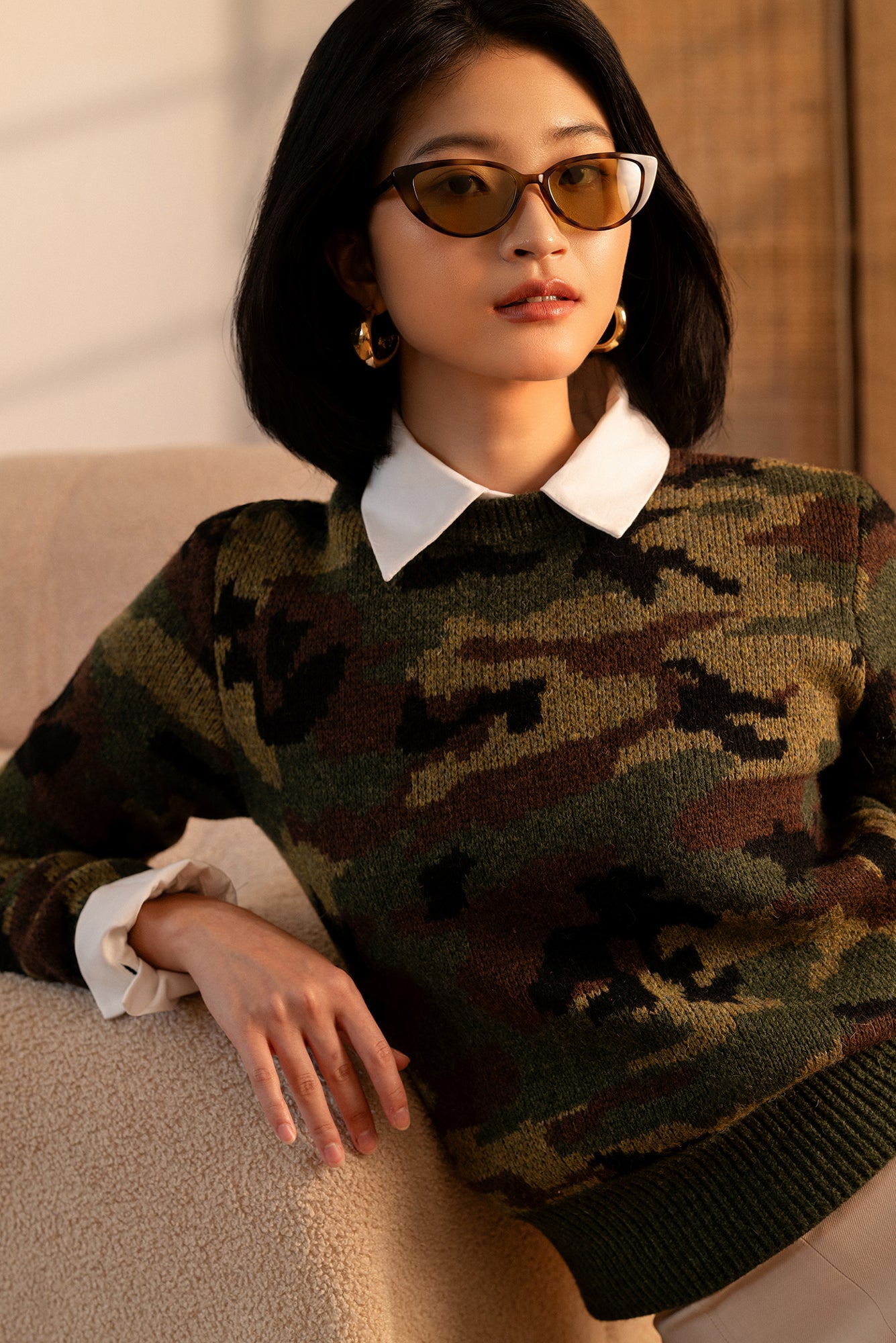 Havana-Light Green Lens