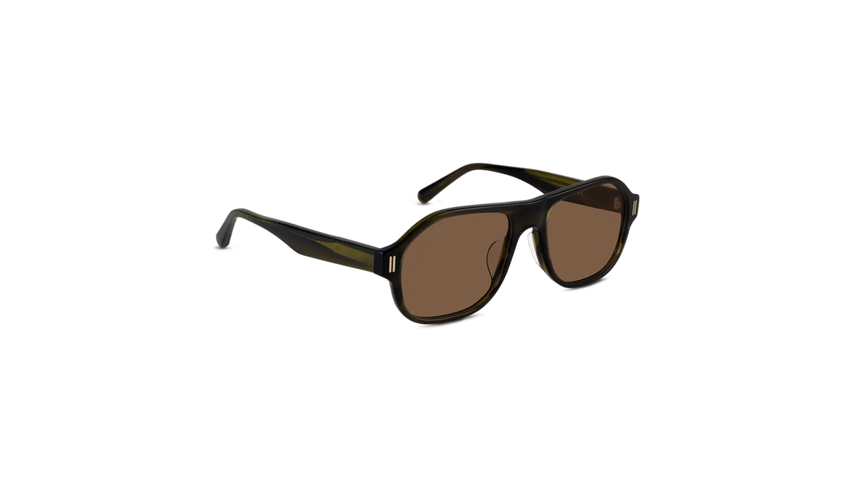 #color_Olive Horn with Classic Brown Lens