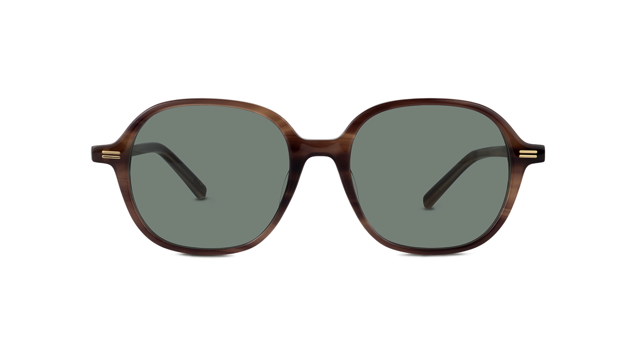 Devin Sun in Chestnut Marble with Classic Green Lens