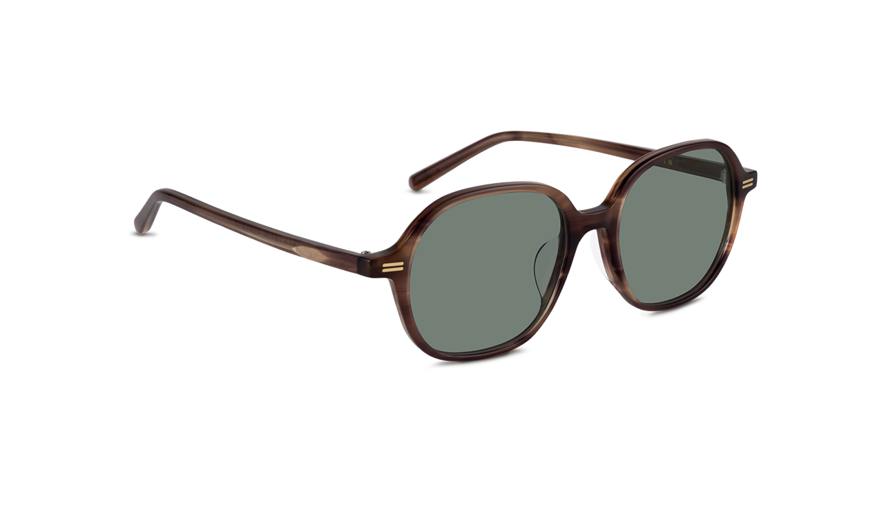 Devin Sun in Chestnut Marble with Classic Green Lens