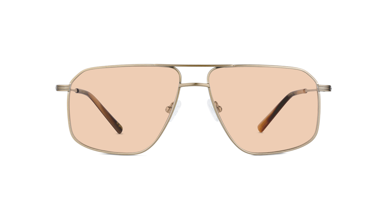 Devon Sun in Satin Gold with Light Brown Lens