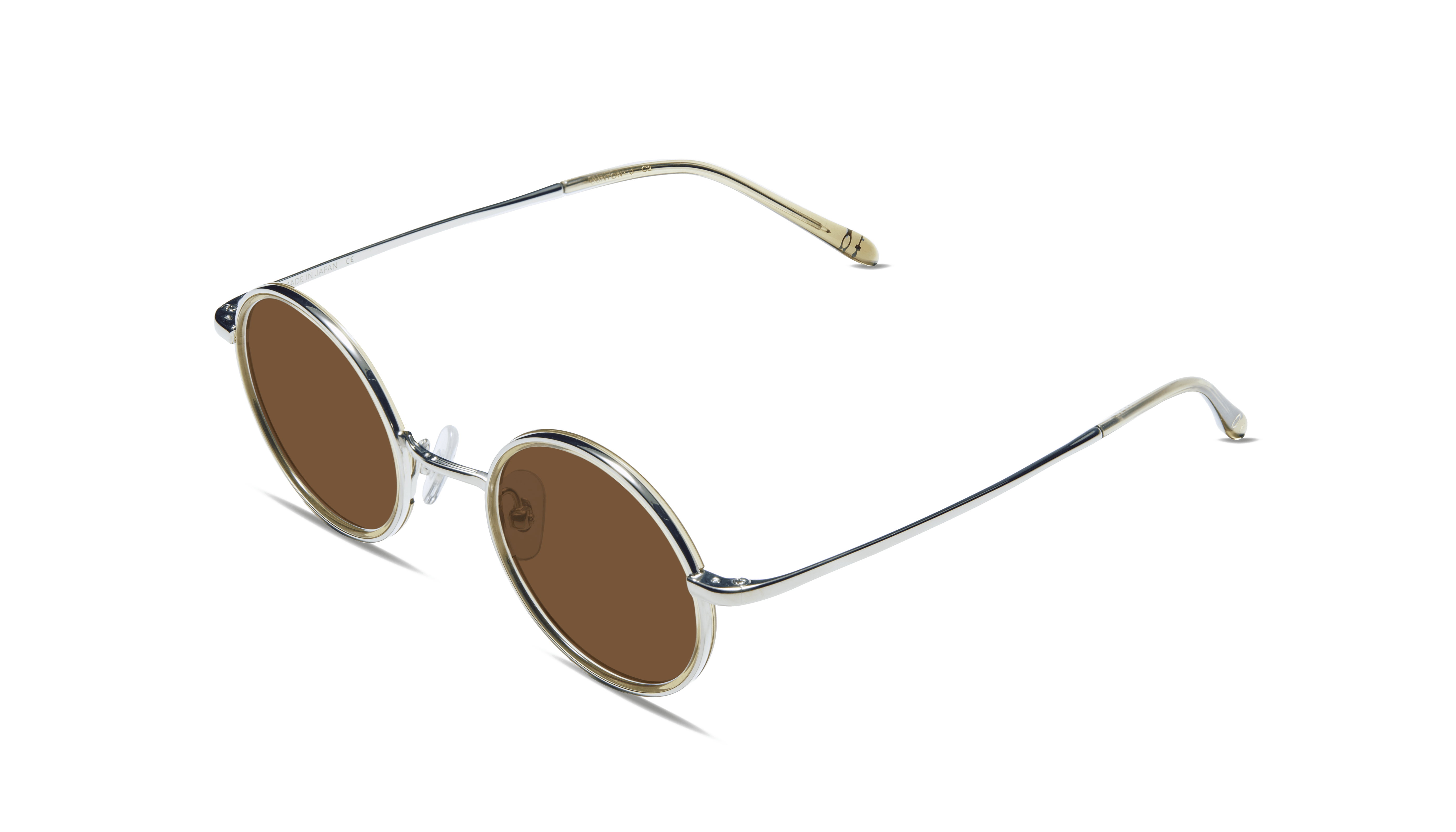 #color_Silver with Driftwood Crystal Windsor with Classic Brown Lens