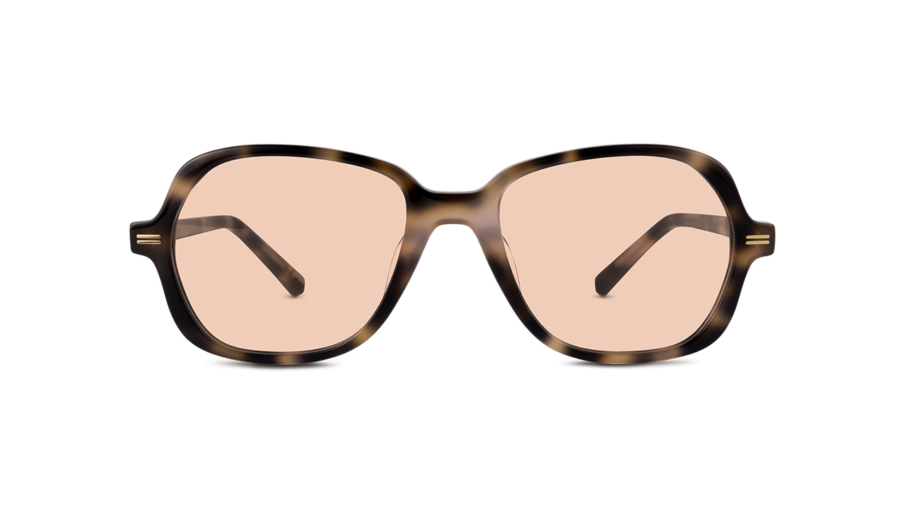 Esme Sun in Nude Havana with Light Brown Lens