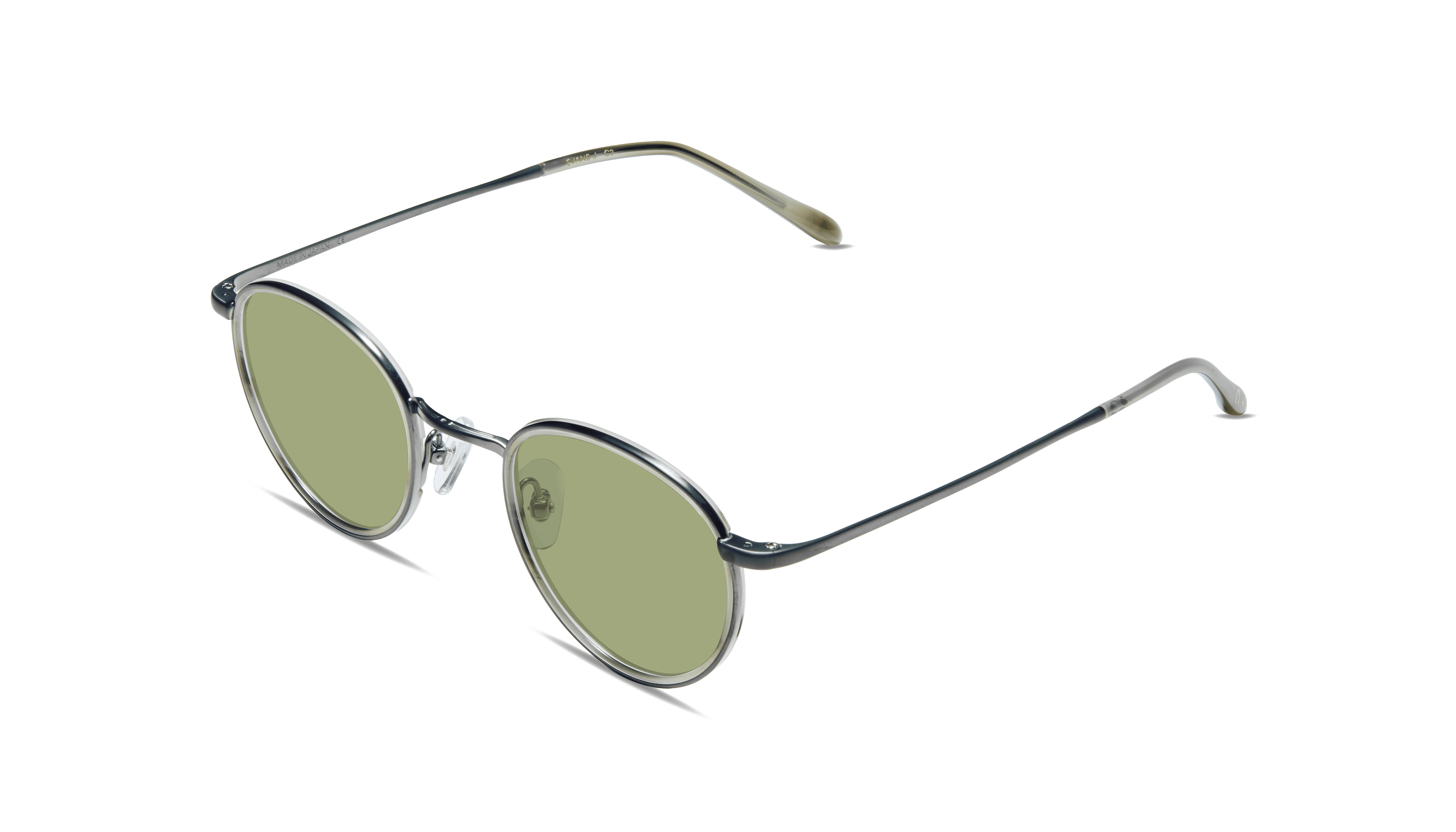 #color_Brushed Gun with Grey Horn Windsor with Light Green Lens