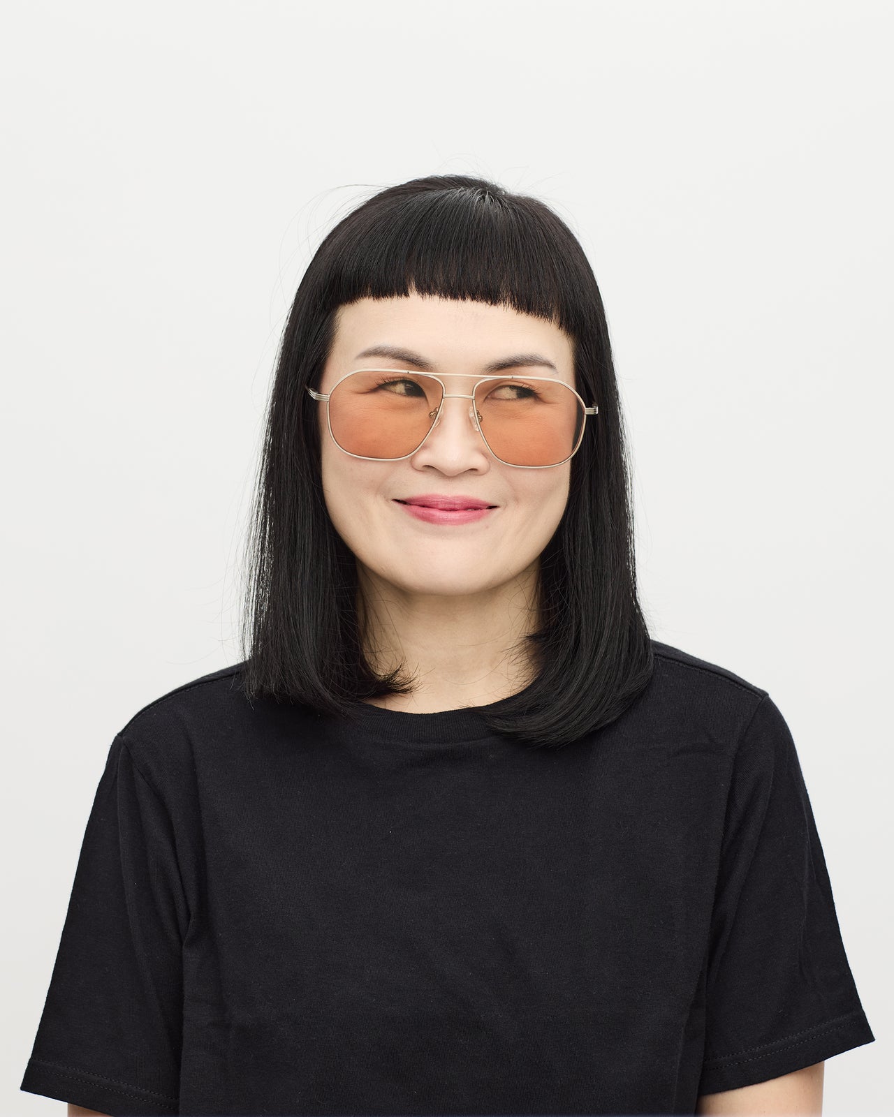 LANE SUN in Satin Gold with Light Brown Lens