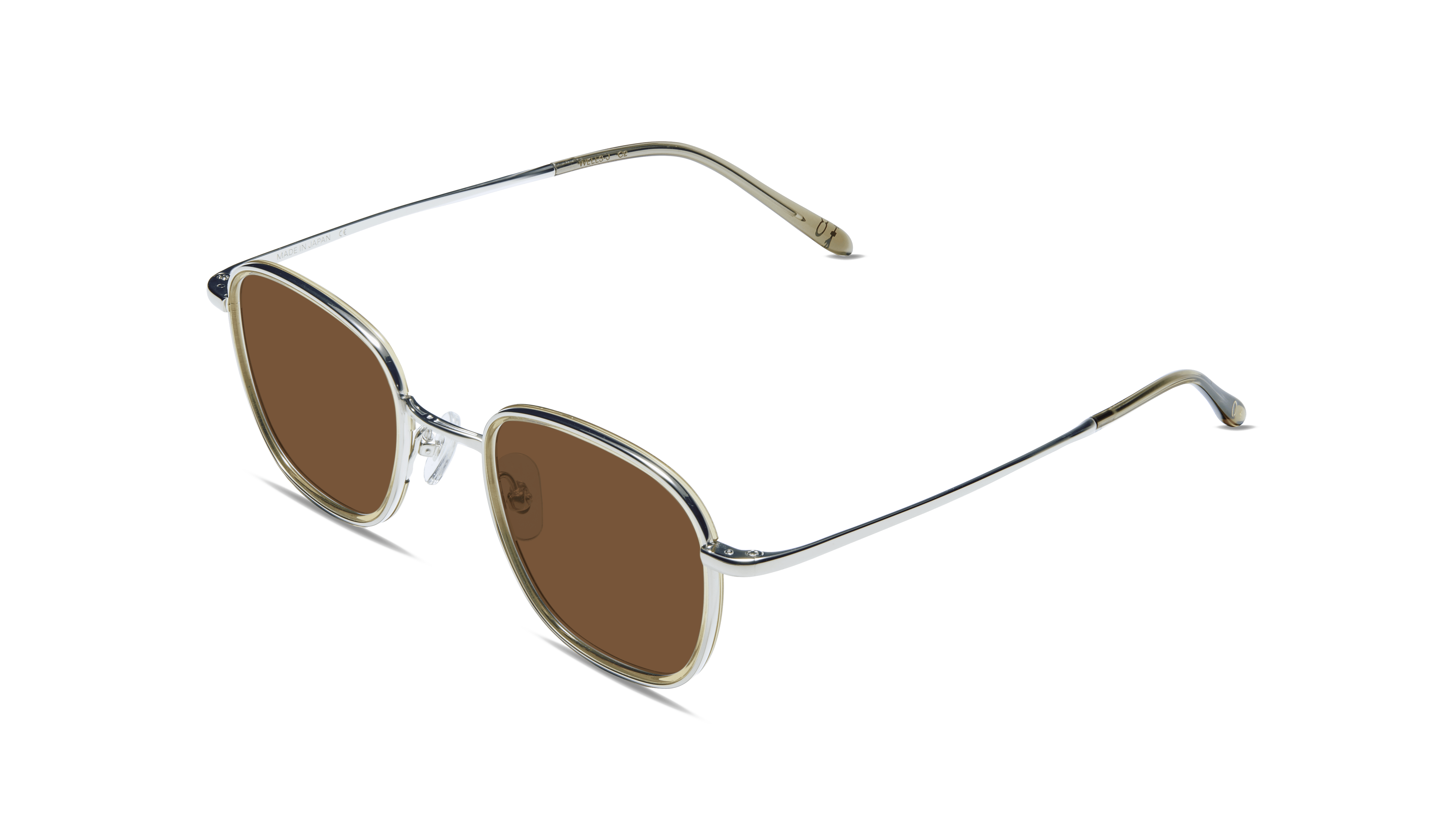 #color_Silver with Driftwood Crystal Windsor with Classic Brown Lens