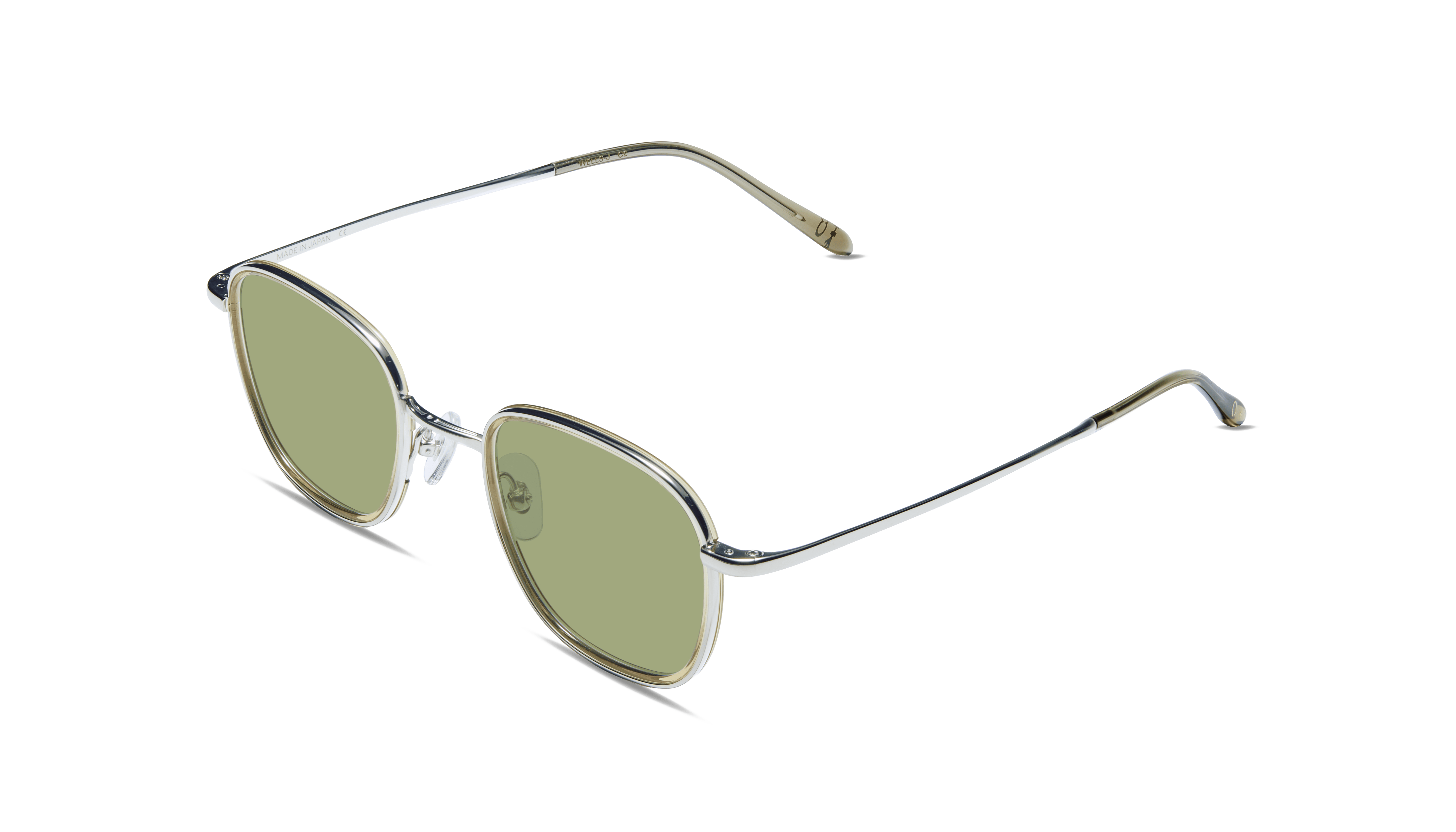 #color_Silver with Driftwood Crystal Windsor with Light Green Lens