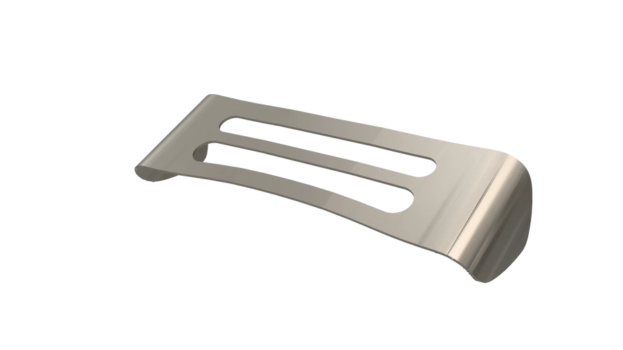 Single piece of titanium with two cutouts