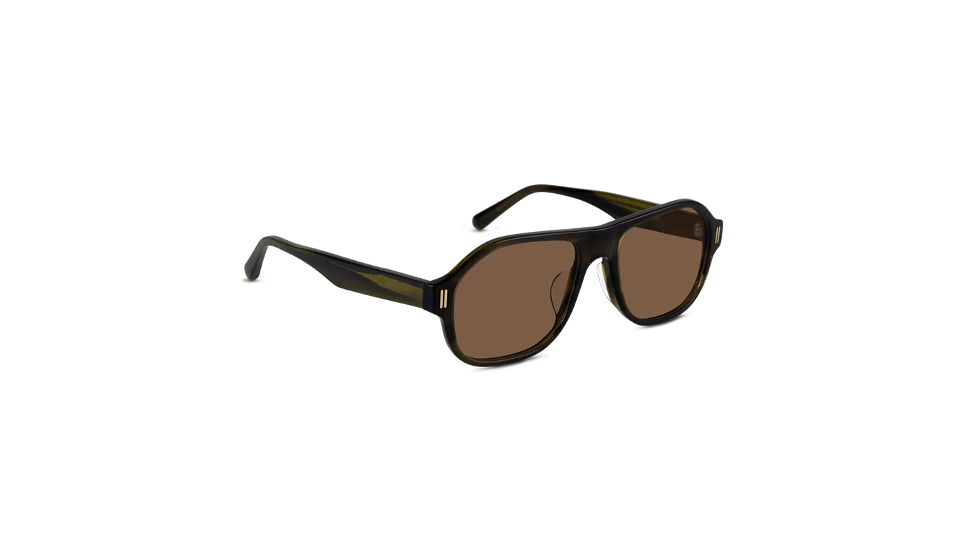 #color_Olive Horn with Classic Brown Lens