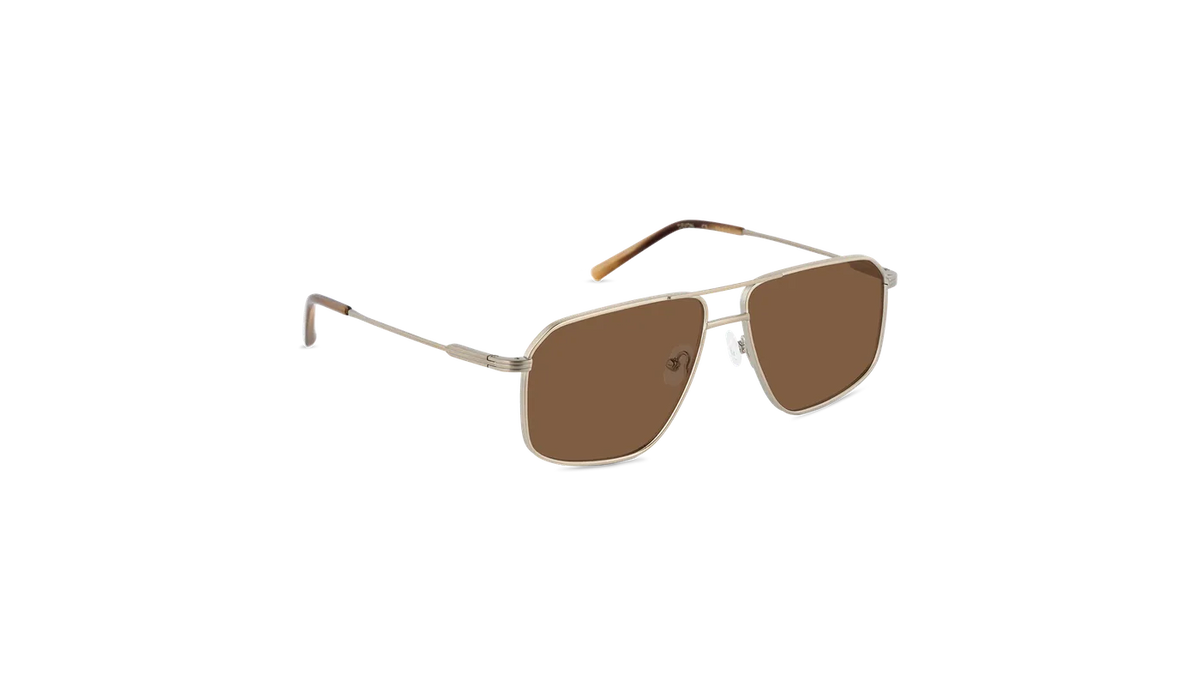 #color_Satin Gold with Classic Brown Lens