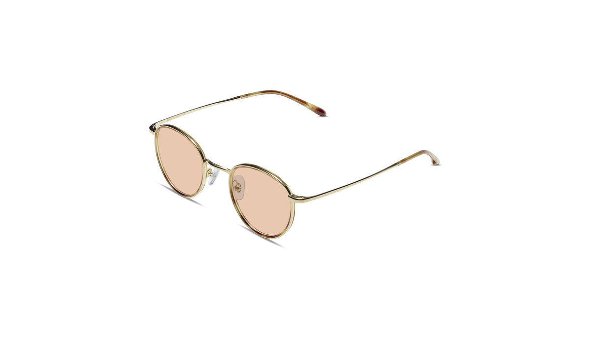 EVANS+ SUN (JAPAN) in Yellow Gold with Tortoiseshell Windsor with Light Brown Lens