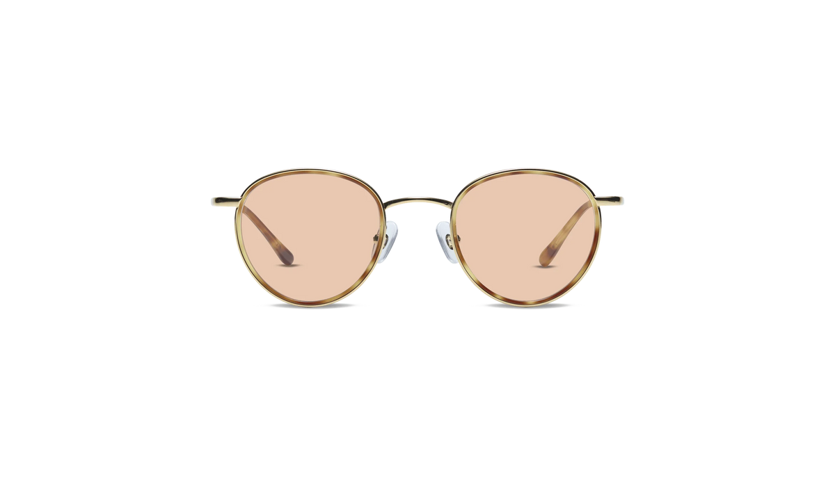 EVANS+ SUN (JAPAN) in Yellow Gold with Tortoiseshell Windsor with Light Brown Lens