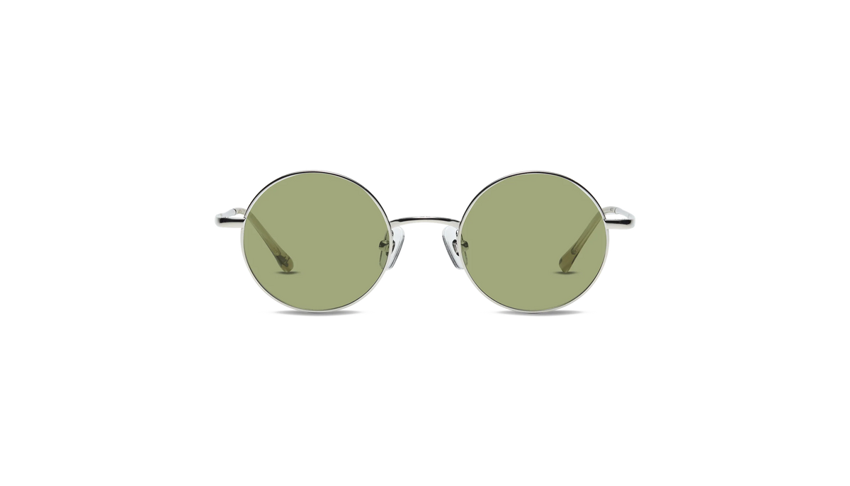 DUNTON SUN (JAPAN) in Silver with Light Green Lens