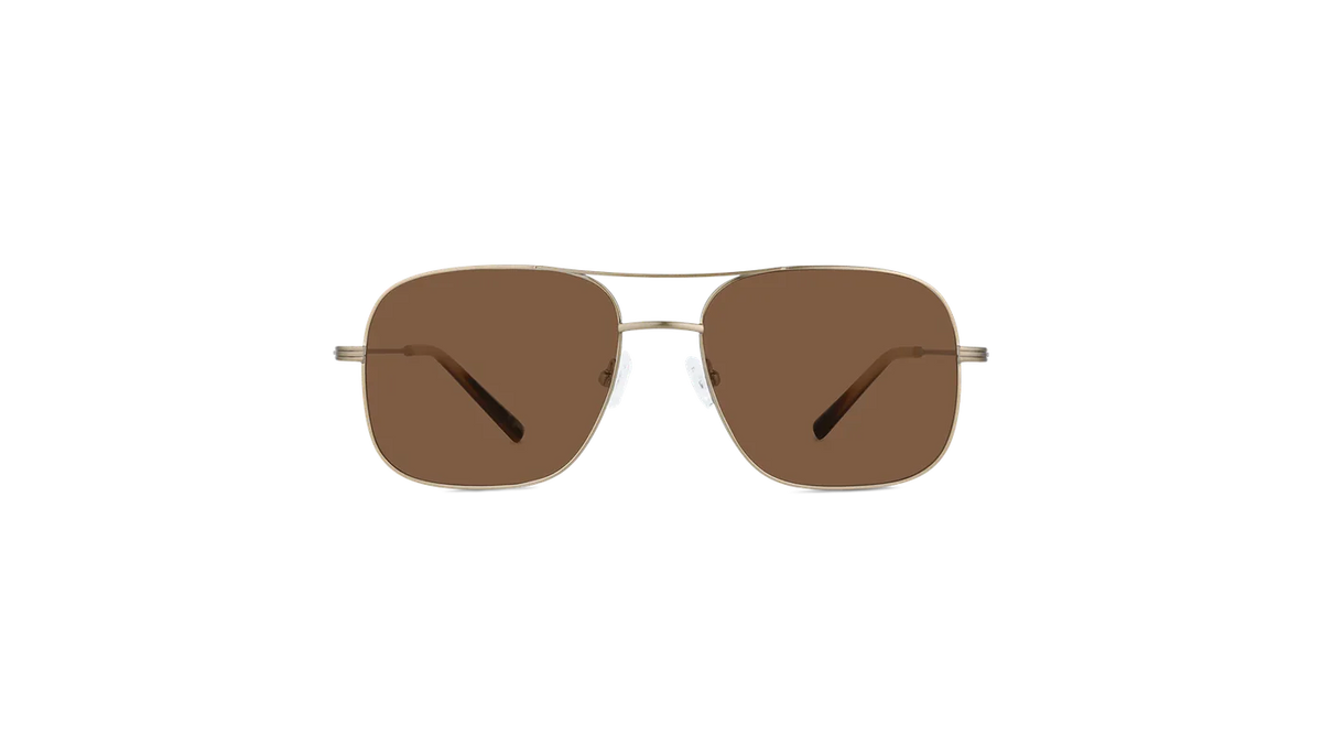 #color_Satin Gold with Classic Brown Lens