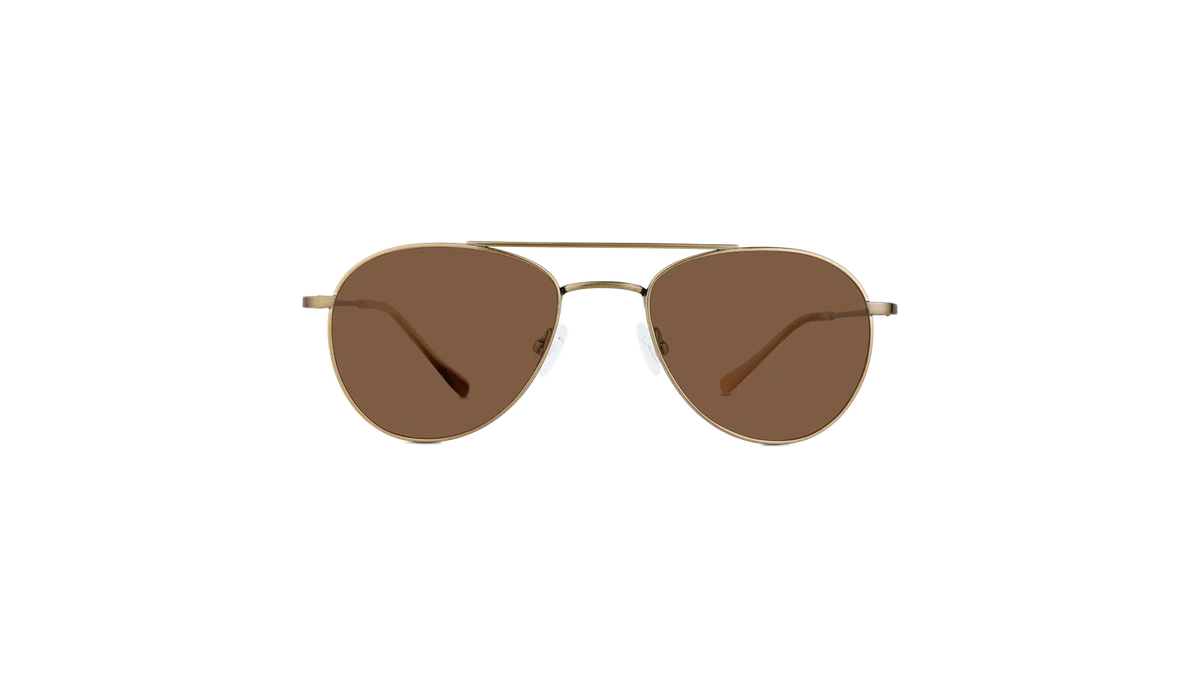 #color_Satin Gold with Classic Brown Lens