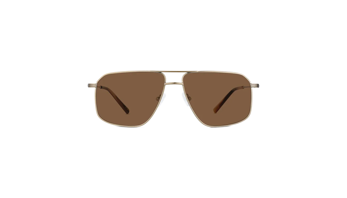 #color_Satin Gold with Classic Brown Lens