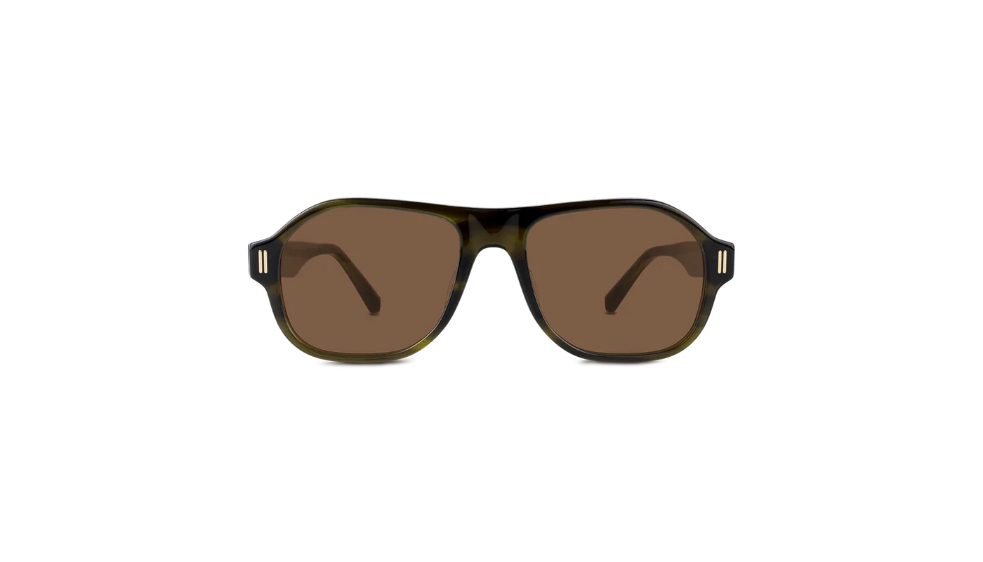 #color_Olive Horn with Classic Brown Lens