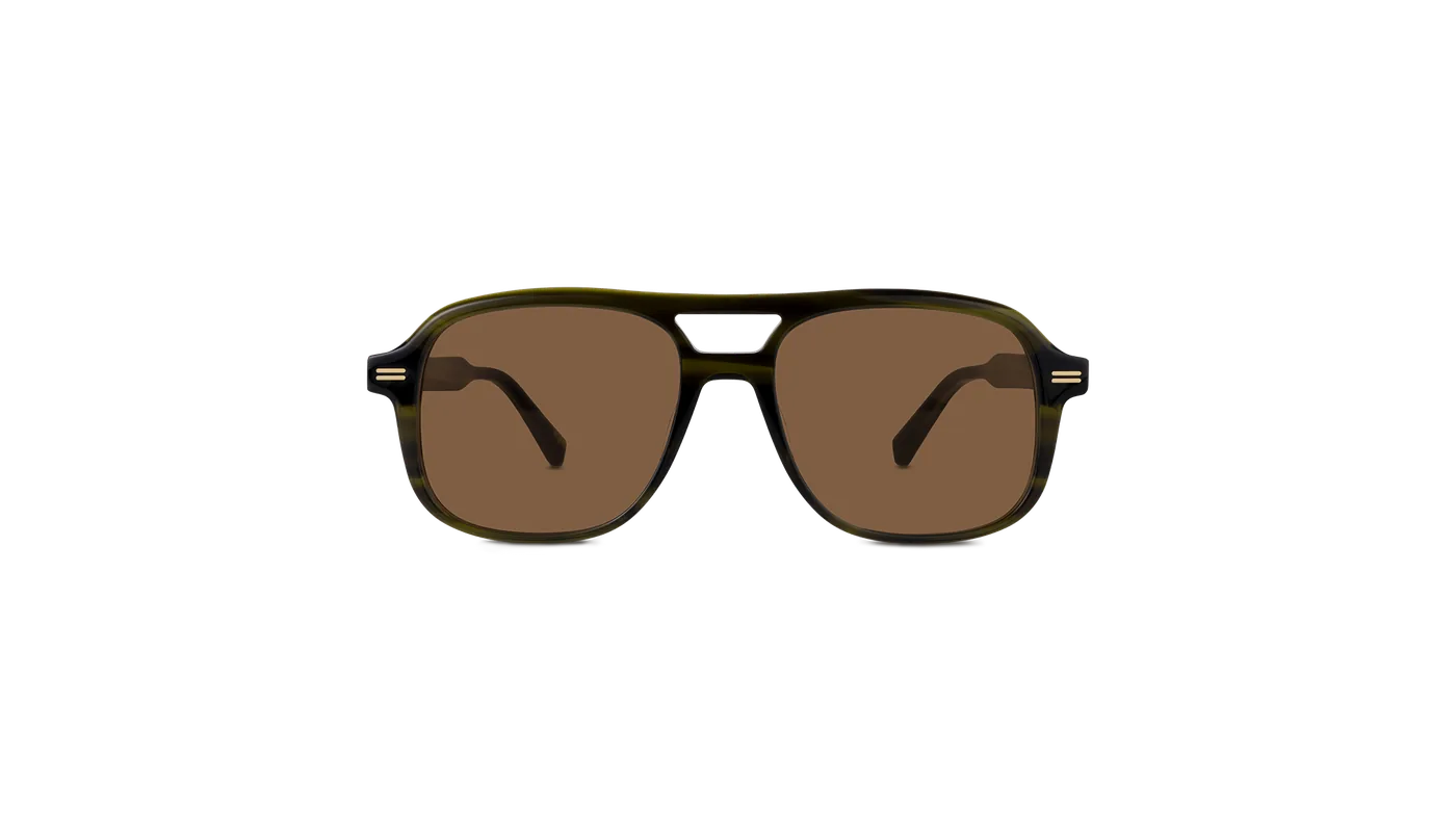 #color_Olive Horn with Classic Brown Lens