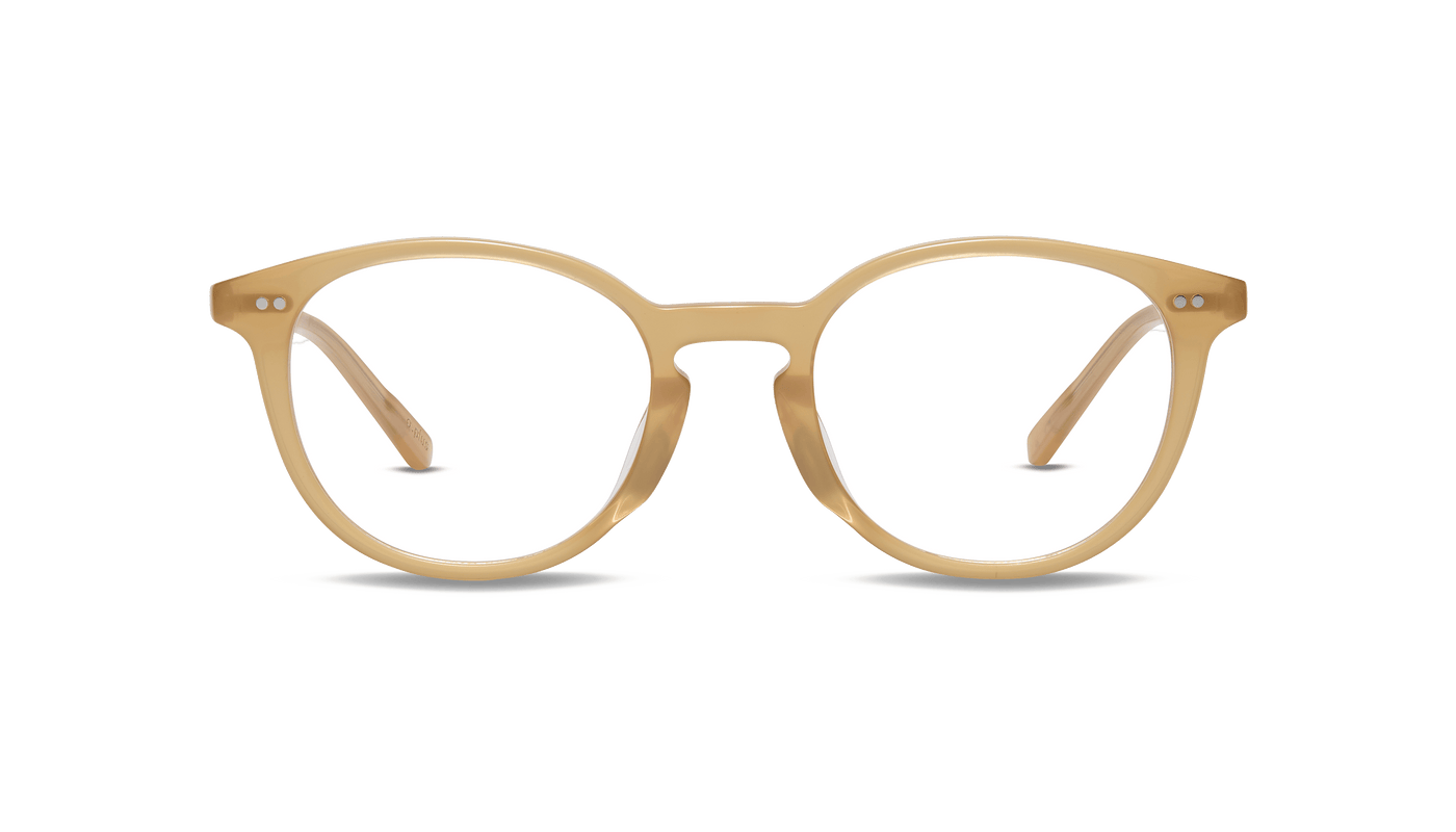 Brando optical frame shown from the front with measurement guides